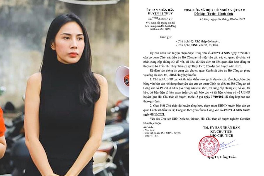 Bộ Công an thu thập chứng cứ liên quan hoạt động từ thiện của Thủy Tiên 