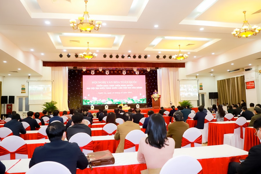 Gần 6.900 đại biểu ở Nghệ An dự Hội nghị văn hóa toàn quốc trực tuyến