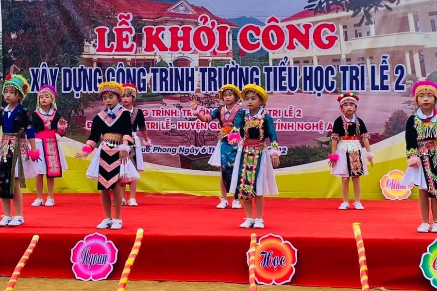 Khởi công xây dựng trường học bán trú tại xã Tri Lễ (Quế Phong) 