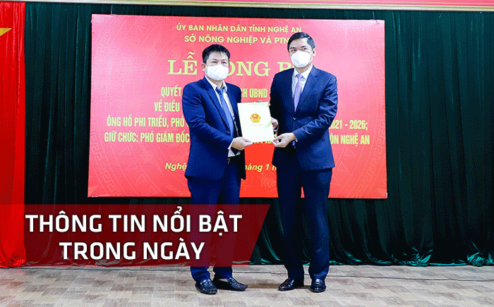 Nghệ An: Thông tin nổi bật ngày 12/1