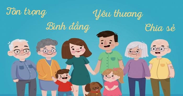 Xây dựng gia đình 'Tôn trọng, bình đẳng, yêu thương, chia sẻ' 
