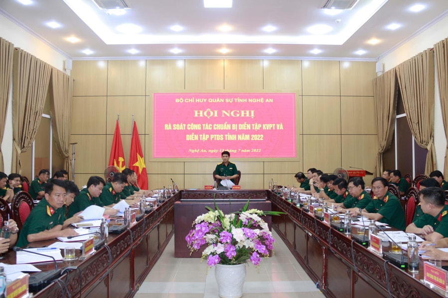 Rà soát công tác chuẩn bị Diễn tập khu vực phòng thủ, phòng thủ dân sự tỉnh