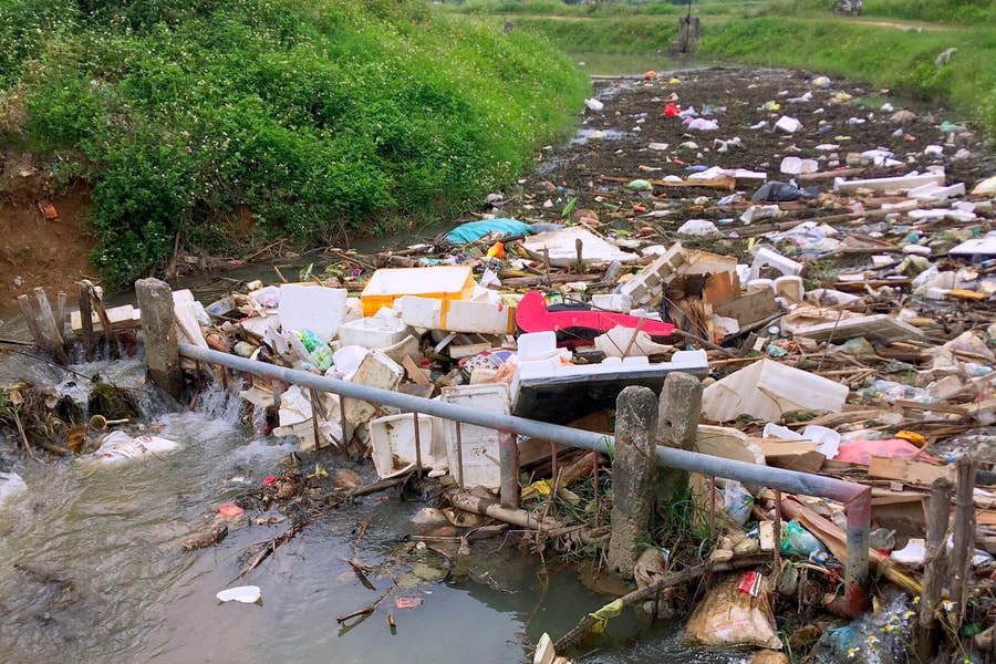 Bức xúc tình trạng rác thải, xác động vật xả thải ra kênh mương tại Quỳnh Lưu