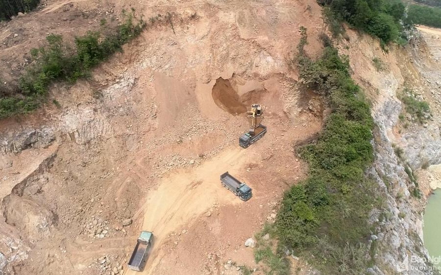 Vụ khai thác khoáng sản trái phép ở Quỳnh Lưu: Đã xử phạt gần 1 tỷ đồng