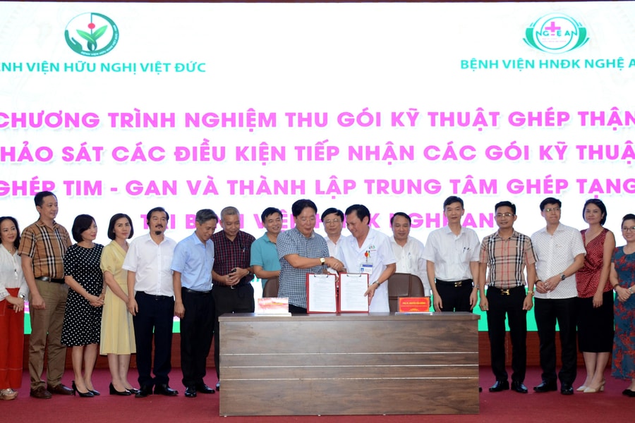 Bệnh viện Hữu nghị Đa khoa Nghệ An tiếp nhận, triển khai kỹ thuật ghép gan, ghép tim từ Bệnh viện Hữu nghị Việt Đức