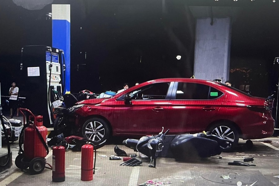 Bắt tạm giam tài xế uống bia tông 8 người bị thương 