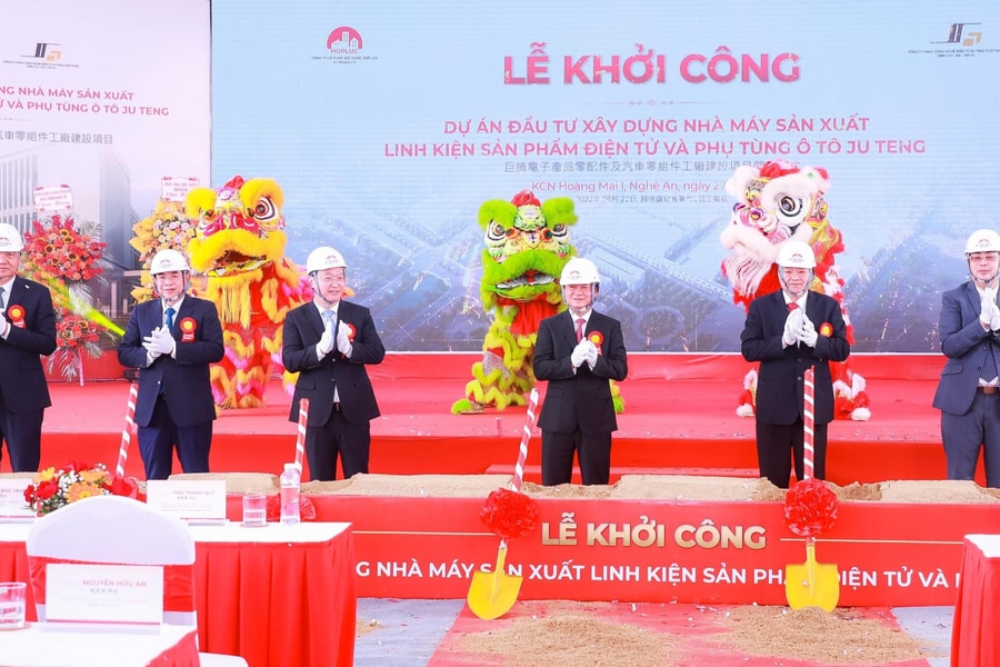 Khởi công nhà máy sản xuất linh kiện điện tử, phụ tùng ô tô 200 triệu USD tại Nghệ An