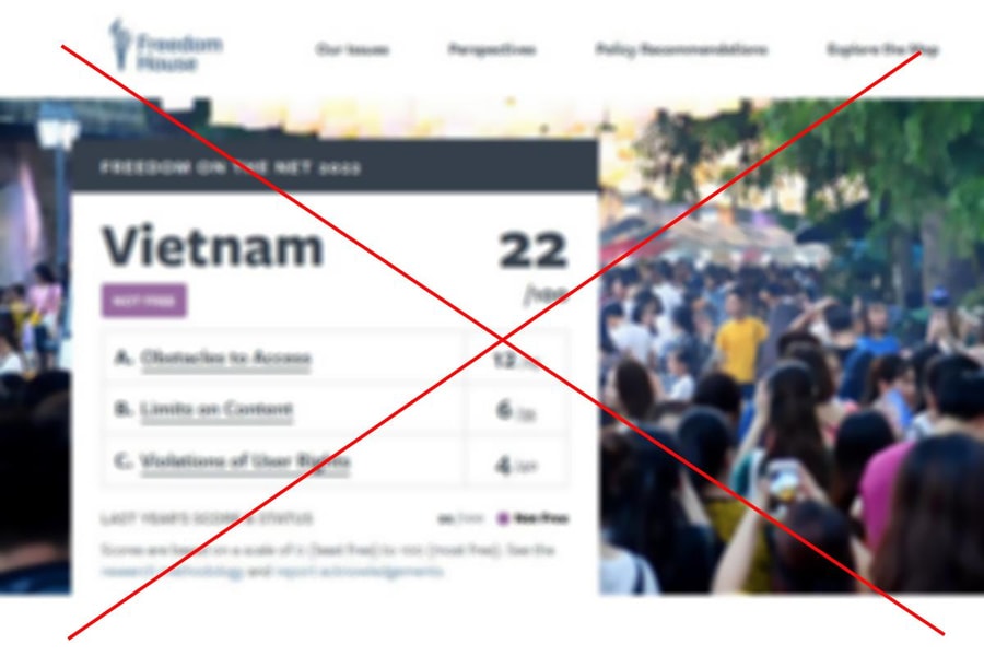 Freedom House lại xuyên tạc, bóp méo sự thật ở Việt Nam