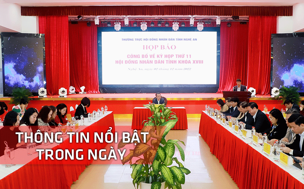 Nghệ An: Thông tin nổi bật ngày 2/12