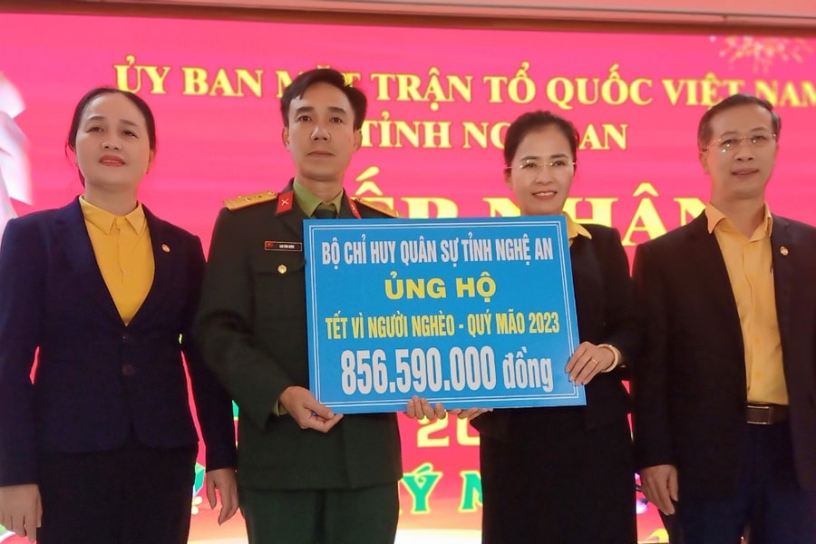 Nghệ An: Trên 125 tỷ đồng đăng ký ủng hộ 'Tết Vì người nghèo - Xuân Quý Mão 2023'