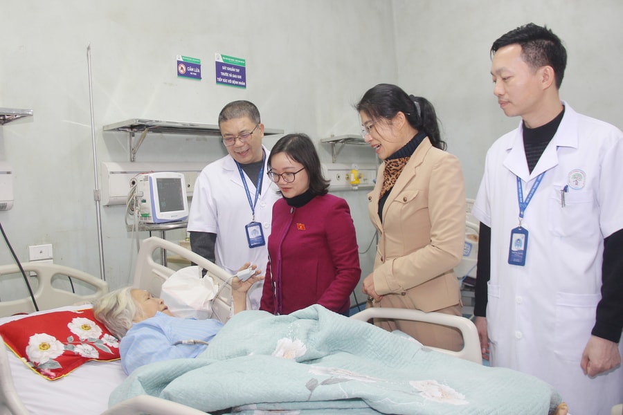 Đoàn đại biểu Quốc hội tỉnh và nhóm nữ đại biểu Quốc hội, HĐND tỉnh Nghệ An tặng quà cho bệnh nhân điều trị tại một số bệnh viện ở thành phố Vinh