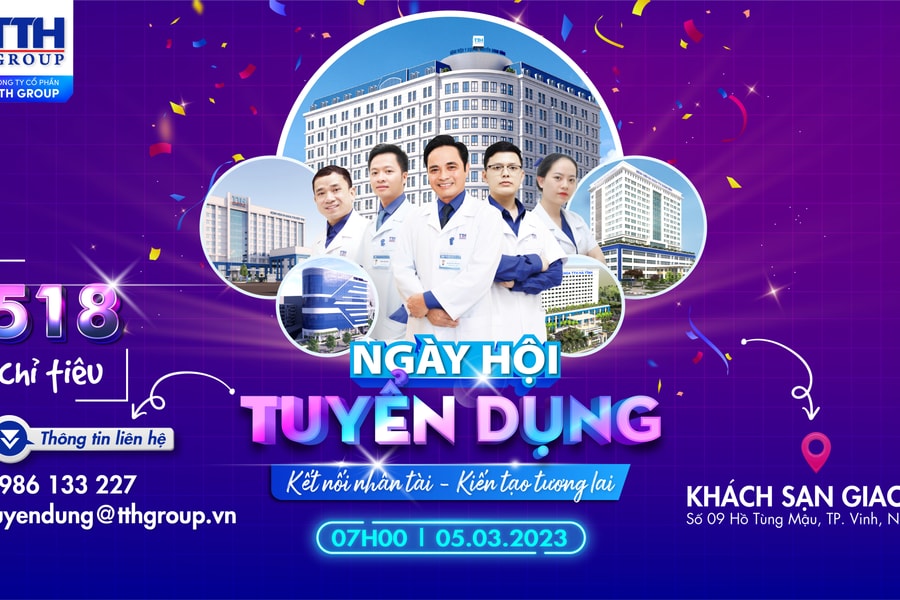 Hơn 500 cơ hội việc làm tại ‘Ngày hội tuyển dụng TTH Group’ diễn ra ngày 5/3 tới tại Nghệ An
