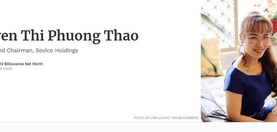 Forbes dừng cập nhật tài sản tỷ phú USD với bà Nguyễn Thị Phương Thảo