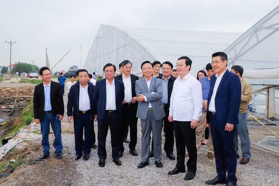 Bộ trưởng Bộ Nông nghiệp và Phát triển nông thôn thăm một số mô hình nông nghiệp tại Nghệ An