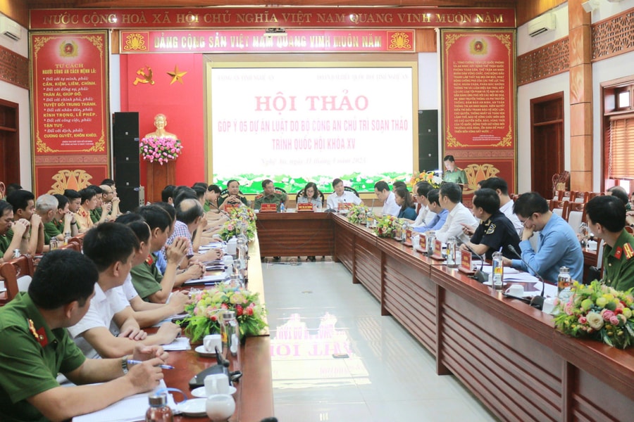 Nghệ An góp ý về 5 Dự án Luật do Bộ Công an soạn thảo trình Quốc hội khóa XV