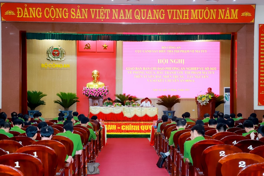 Giao ban Ban Chỉ đạo phương án nghiệp vụ về phòng ngừa, đấu tranh với tội phạm ma tuý tuyến Bắc miền Trung - Tây Nguyên