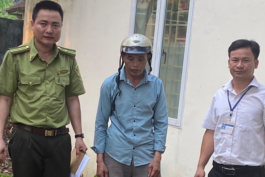 Xử phạt đối tượng phá rừng trên núi Giăng Màn 7,5 triệu đồng