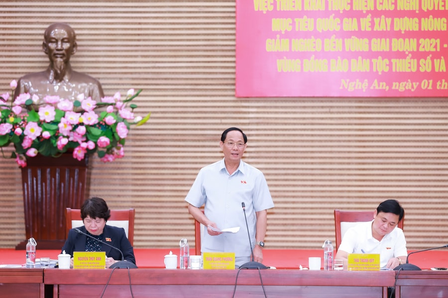 Thượng tướng Trần Quang Phương: Nghệ An cần 'bám trên, sát dưới', xác định khâu đột phá thực hiện 3 chương trình mục tiêu quốc gia