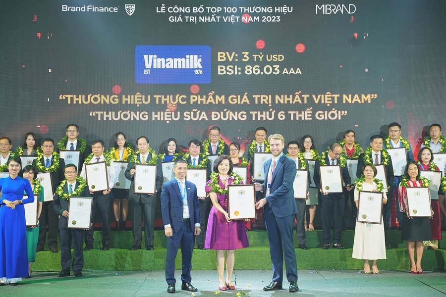 Giá trị thương hiệu của Vinamilk chạm mốc 3 tỷ USD
