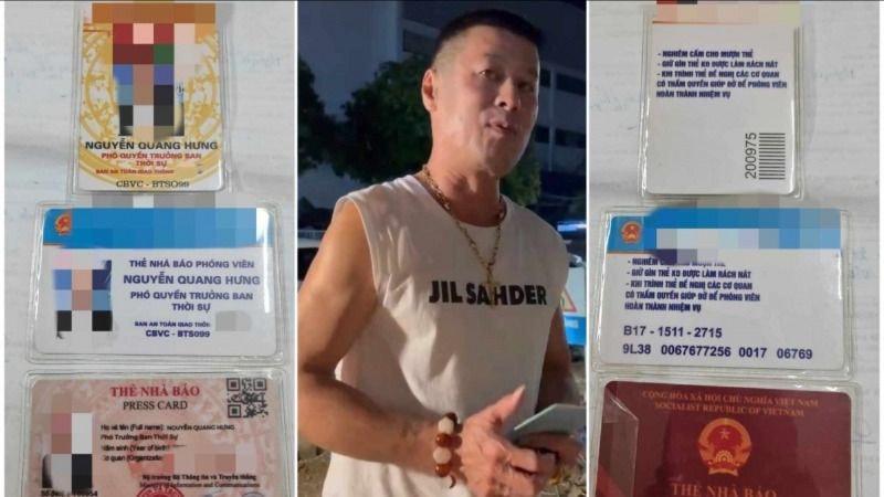 Tài xế vi phạm nồng độ cồn, sử dụng thẻ nhà báo giả