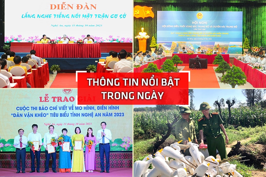 Nghệ An: Thông tin nổi bật ngày 11/10