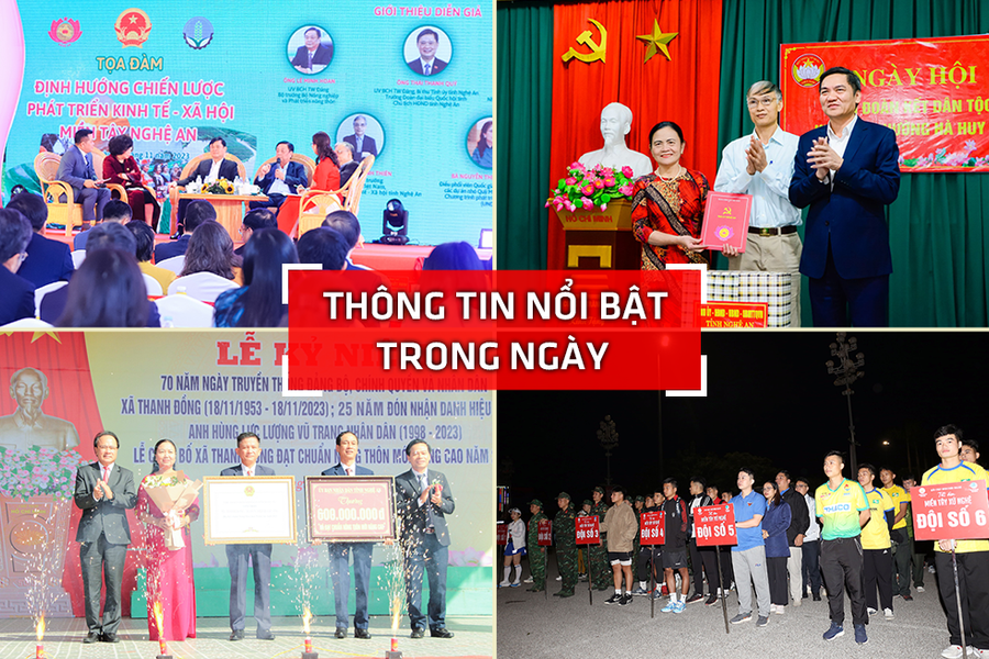 Nghệ An: Thông tin nổi bật ngày 18/11