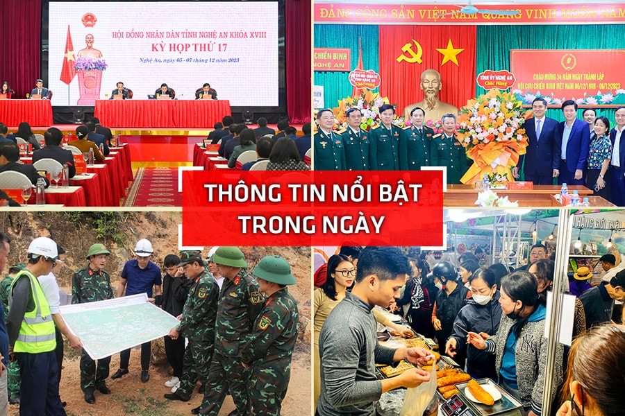 Nghệ An: Thông tin nổi bật ngày 6/12