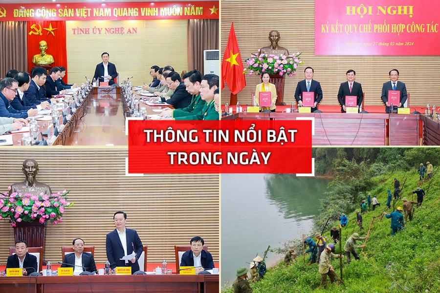 Nghệ An: Thông tin nổi bật ngày 27/2
