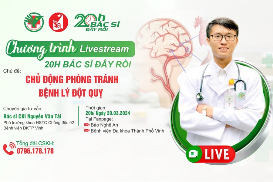 Trực tiếp: Chương trình 20h Bác sĩ đây rồi với chủ đề 'Chủ động phòng tránh bệnh lý đột quỵ'
