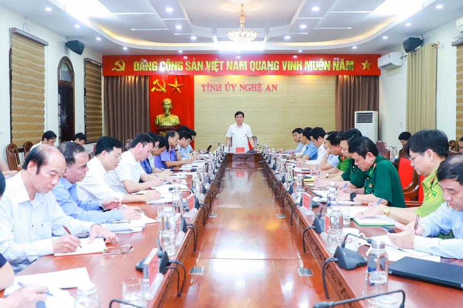 Thường trực Tỉnh ủy Nghệ An giao ban khối Nội chính