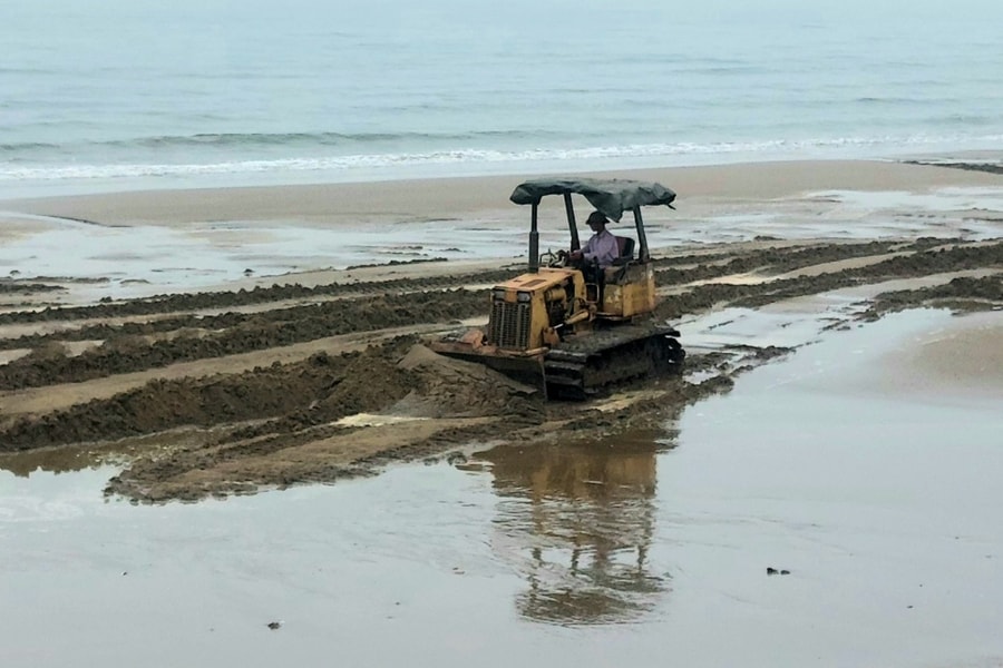 Vụ khai thác trái phép cát biển để xây bờ kè: Thị xã Cửa Lò đề nghị UBND tỉnh xử phạt đến 200 triệu đồng