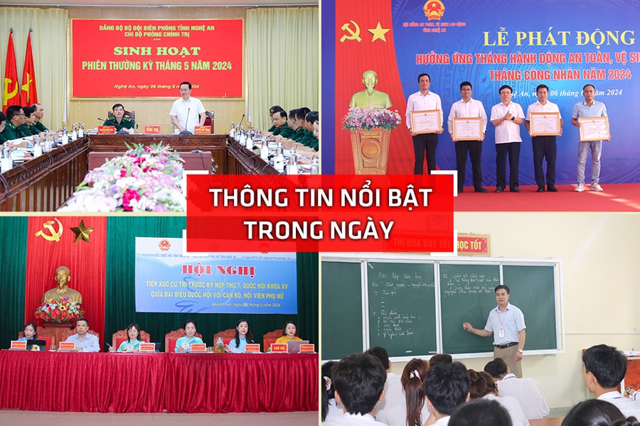 Nghệ An: Thông tin nổi bật ngày 6/5