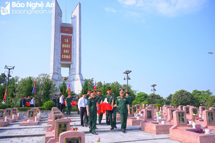 Nghệ An chuẩn bị cho lễ truy điệu, an táng hài cốt liệt sĩ, quân tình nguyện và chuyên gia Việt Nam hy sinh tại Lào 