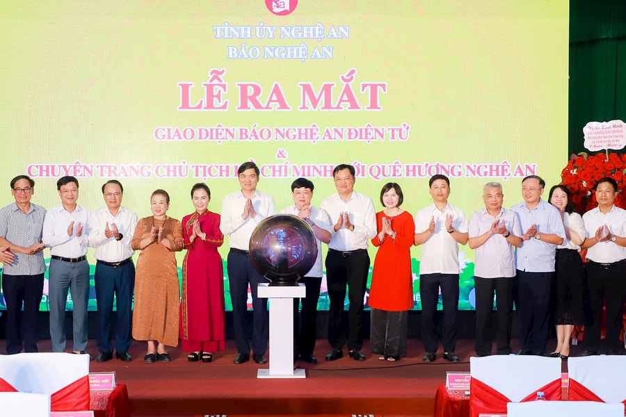 Ra mắt giao diện mới Báo Nghệ An điện tử và Chuyên trang Chủ tịch Hồ Chí Minh với quê hương Nghệ An