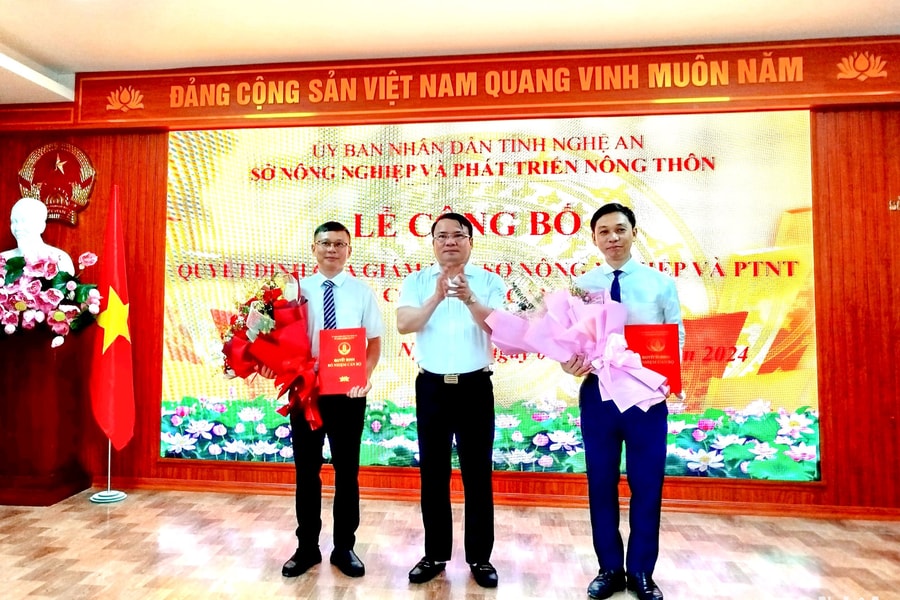 Đồng chí Mai Hồng Phong được bổ nhiệm giữ chức Chi cục trưởng Chi cục Thuỷ sản và Kiểm ngư Nghệ An