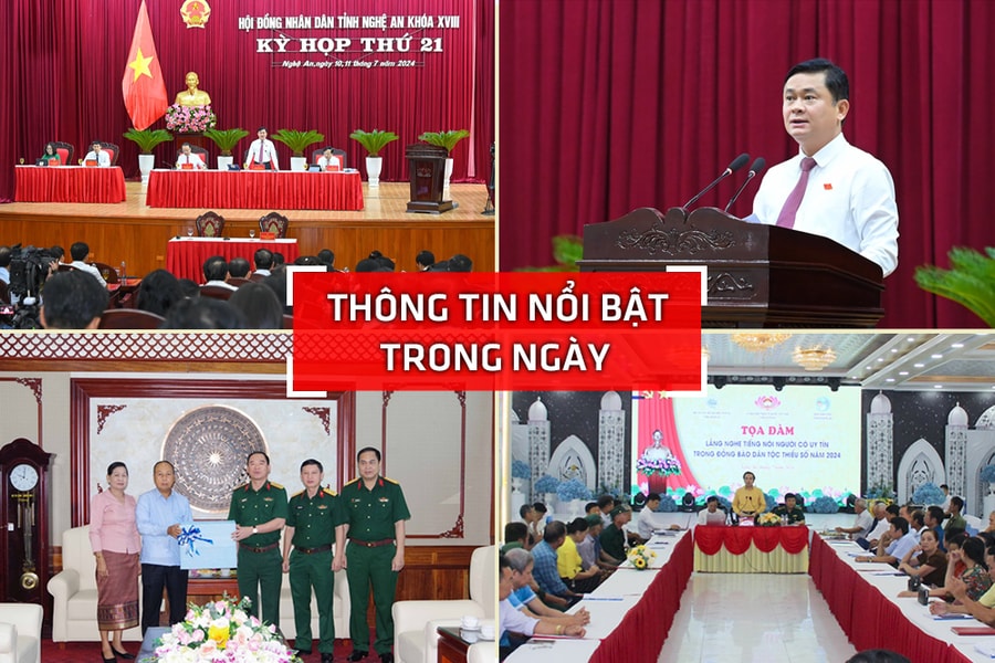 Nghệ An: Thông tin nổi bật ngày 11/7