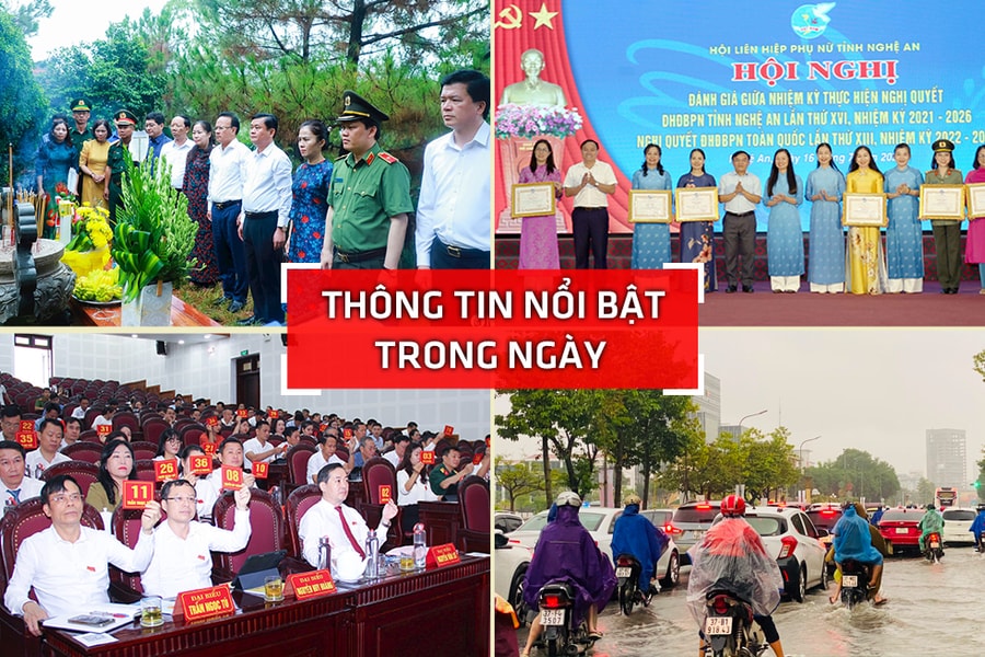 Nghệ An: Thông tin nổi bật ngày 16/7