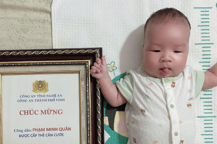 Công dân nhỏ tuổi nhất tỉnh Nghệ An có thẻ căn cước