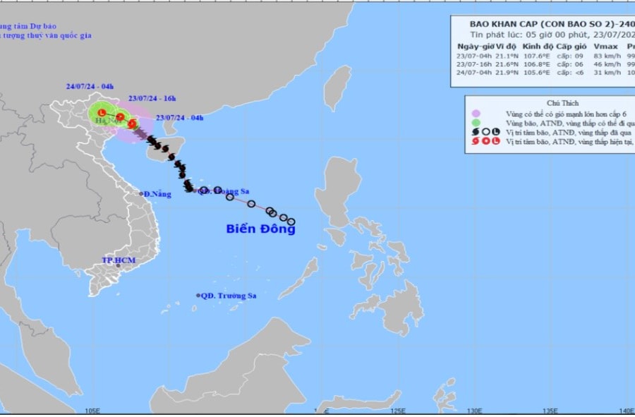 TIN BÃO KHẨN CẤP (Cơn bão số 2)