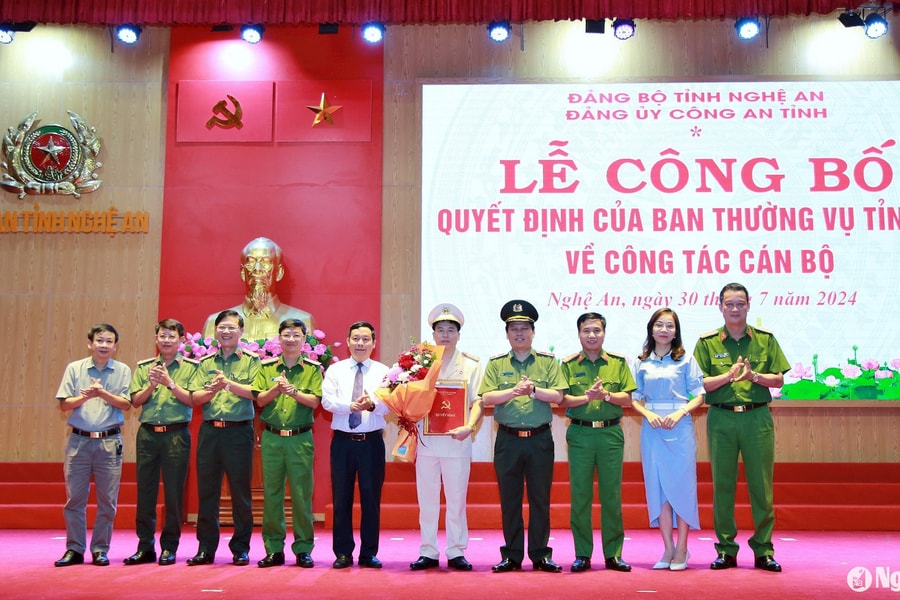 Đại tá Trần Hồng Quang được chuẩn y giữ chức Phó Bí thư Đảng ủy Công an Nghệ An