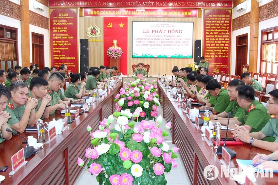 Công an Nghệ An phát động phong trào thi đua đặc biệt chào mừng kỷ niệm 80 năm Ngày truyền thống Công an nhân dân