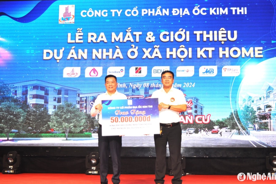 Hỗ trợ 50 triệu đồng xây dựng nhà tình nghĩa ở xã Nghi Xá, huyện Nghi Lộc