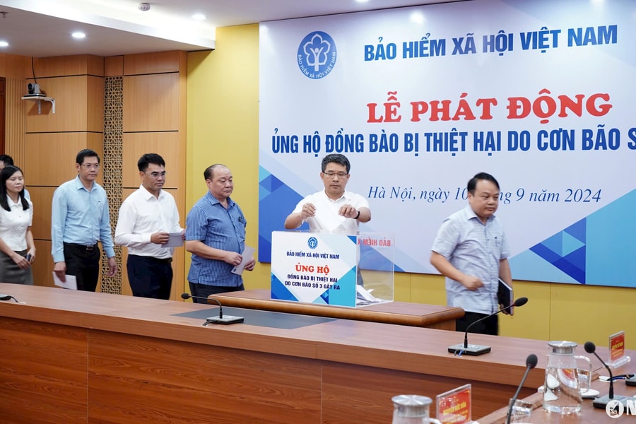 Bảo hiểm xã hội Việt Nam phát động ủng hộ đồng bào bị thiệt hại do cơn bão số 3 gây ra