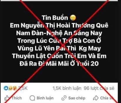 Cảnh giác với tin giả, tin sai sự thật về tình hình mưa lũ