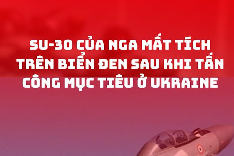Su-30 của Nga mất tích trên Biển Đen sau khi tấn công mục tiêu ở Ukraine