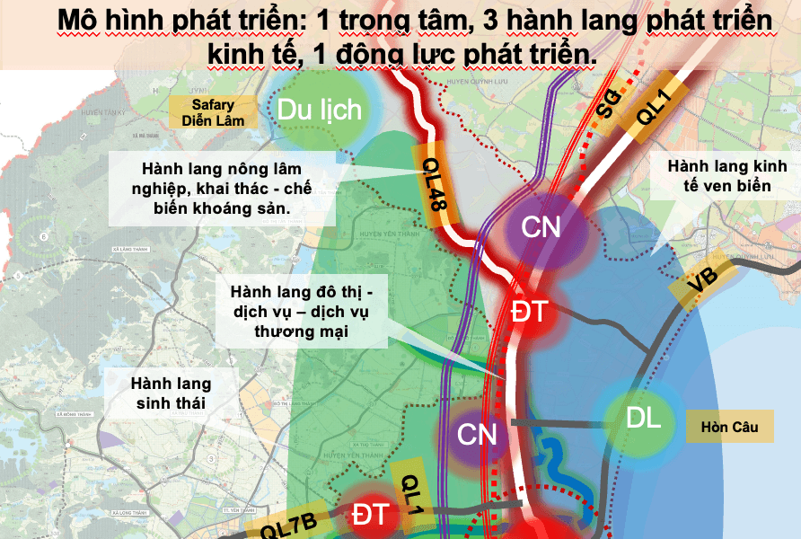 Sẽ xây dựng đường tránh đô thị Diễn Châu nối Quốc lộ 7A và 7B