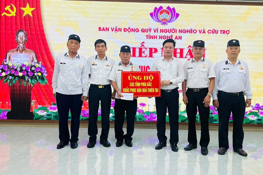 Ban cứu trợ tỉnh Nghệ An tiếp nhận 95,6 tỷ đồng ủng hộ đồng bào miền Bắc bị thiệt hại do bão số 3