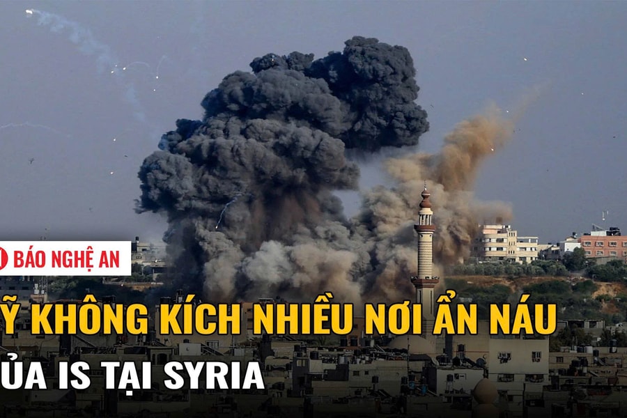 Mỹ không kích nhiều nơi ẩn náu của IS tại Syria