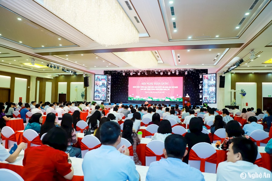 Nghệ An: Hơn 29.000 đại biểu dự Hội nghị toàn quốc quán triệt, triển khai Nghị quyết Hội nghị Trung ương 10, khóa XIII