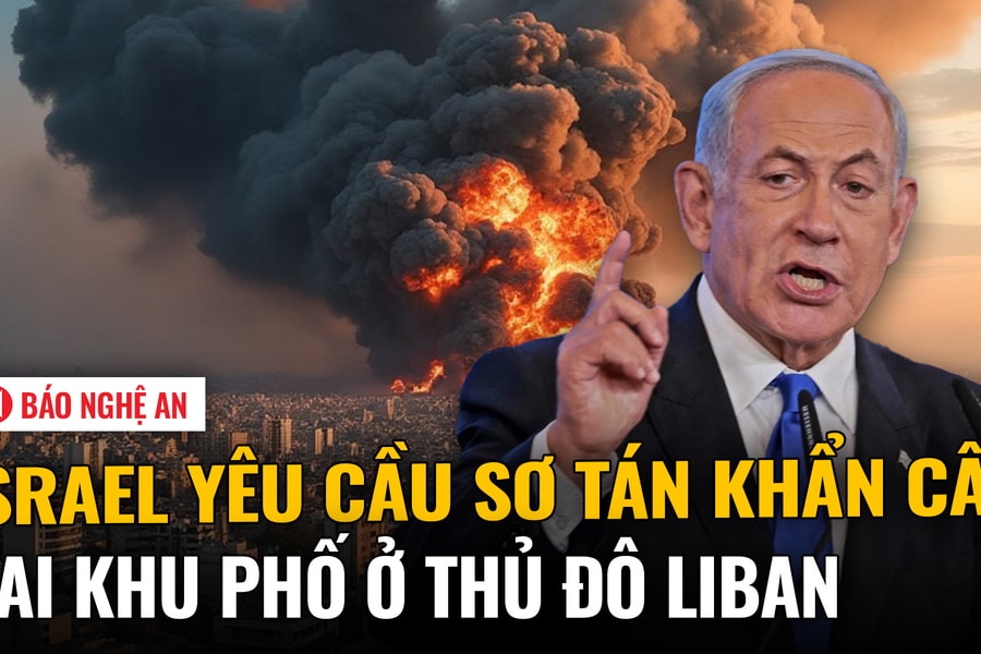 Israel yêu cầu sơ tán khẩn cấp 2 khu phố ở Thủ đô Beirut (Liban)